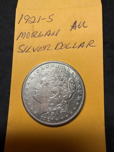 1921-S  Morgan Silver Dollar  AU