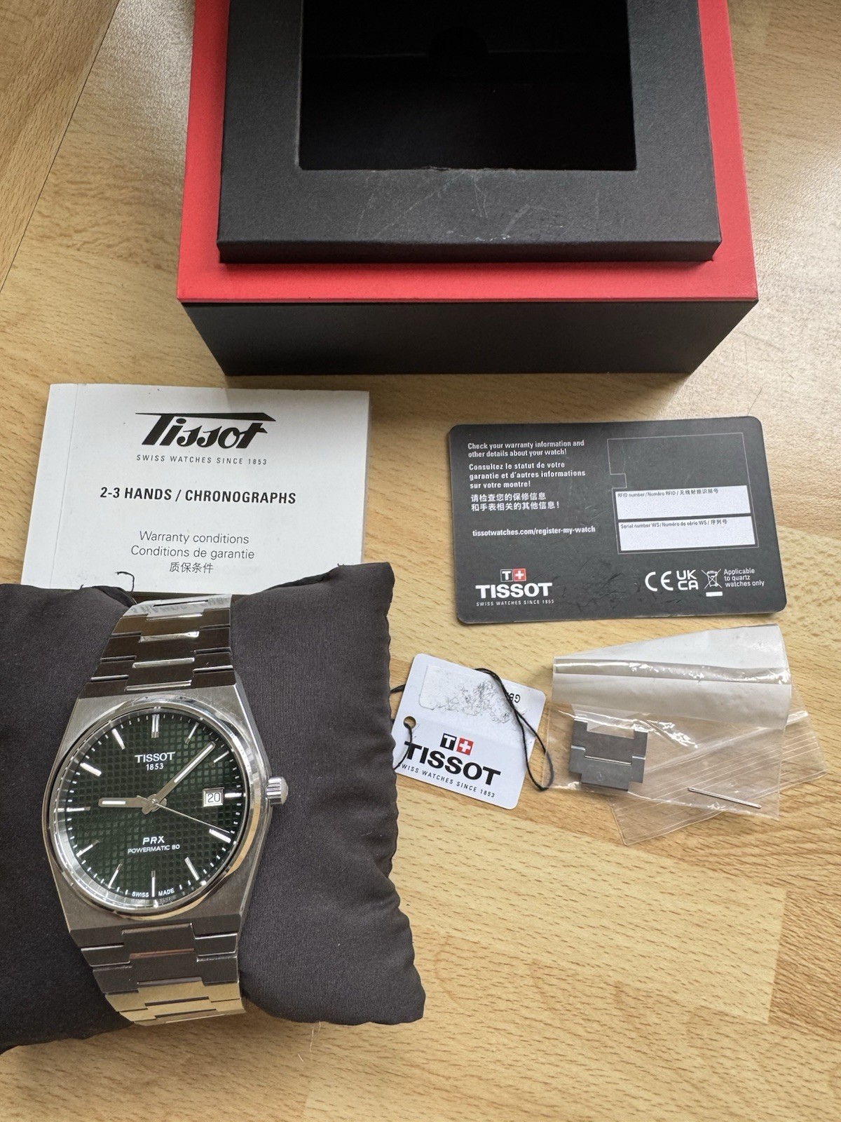 Tissot PRX Powermatic 80 Automatic - Green Waffle Dial *Full Set* 40mm