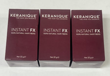 3 Pack KERANIQUE Instant FX Hair Fibers No. 2 Dark Brown 22g NEW IN BOX