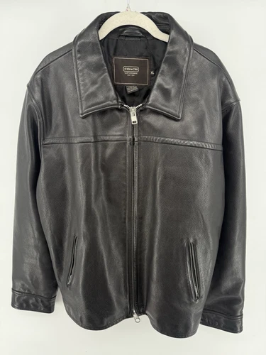 Giacca di pelle uomo Coach taglia XL