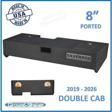 Chevy Silverado 2019 - 2026 DOUBLE Cab Ground Shaker 8" Dual Ported Sub Box
