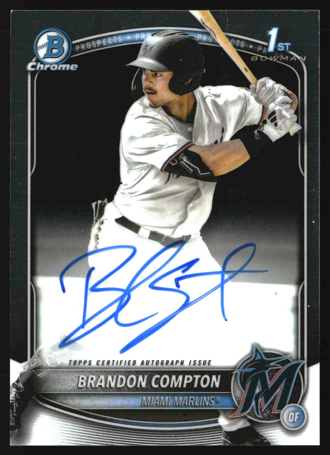 Brandon Compton 2025 Bowman Draft #CPA-BCO Chrome Prospect Autographs Auto