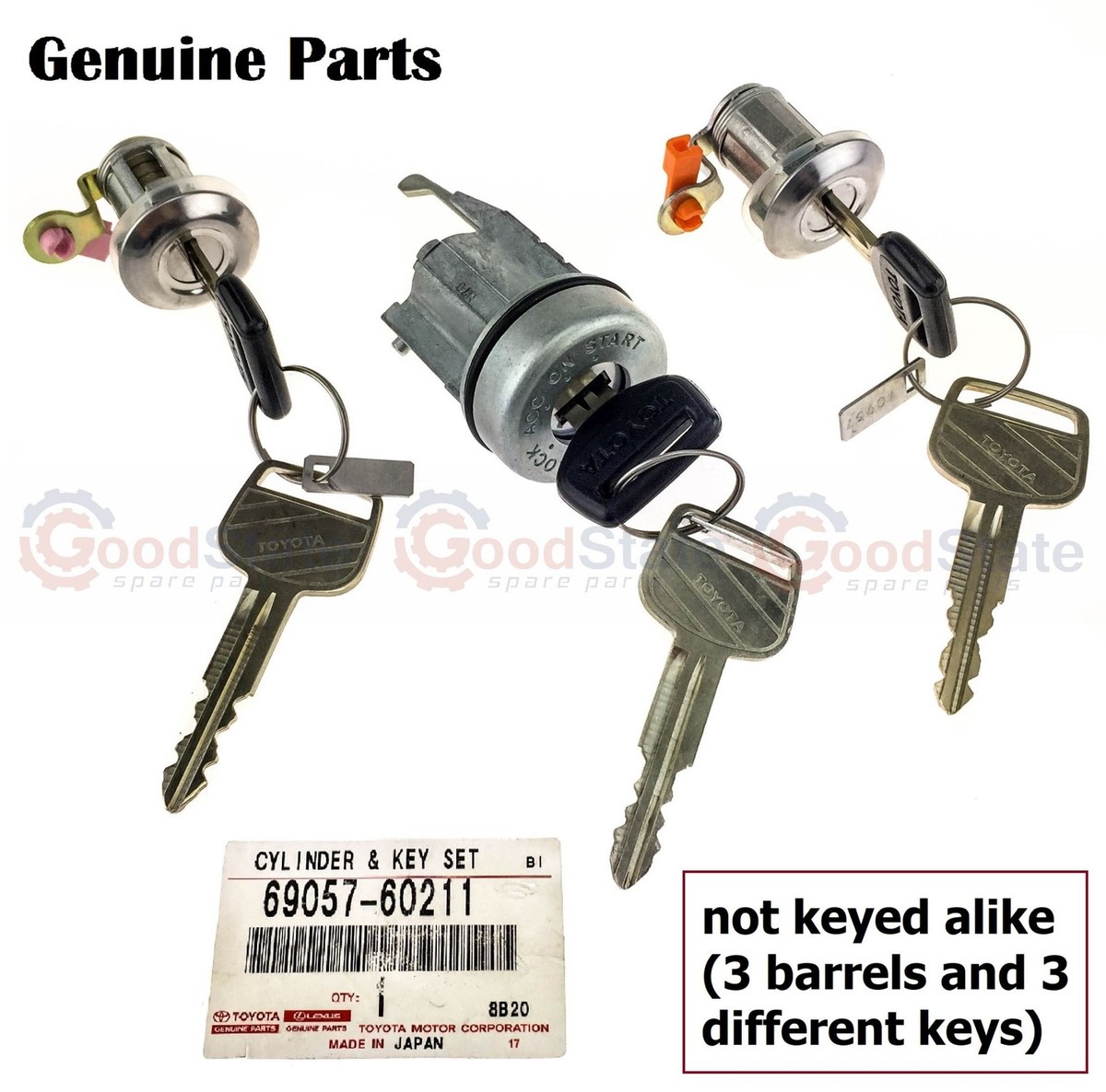 Genuine LandCruiser 76 70 Series HZJ FZJ LH RH Door Ignition Lock