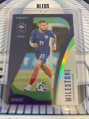 2025-26 Panini Eternity Bleus Green Milestone Jonathan Clauss 35/50 EDF France