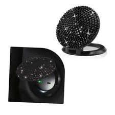 Car Start Stop Button Cover, Anti-Scratch Bling Push Start Button Black