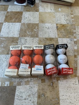 Spalding 5x3 Set of Golf Balls 1980 s Brand New In Original Box
