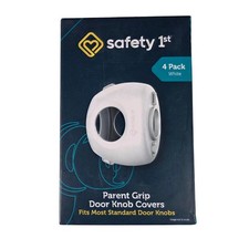 Safety 1st Parent Grip Door Knob Covers NEW -White -4 In Pack -One Size