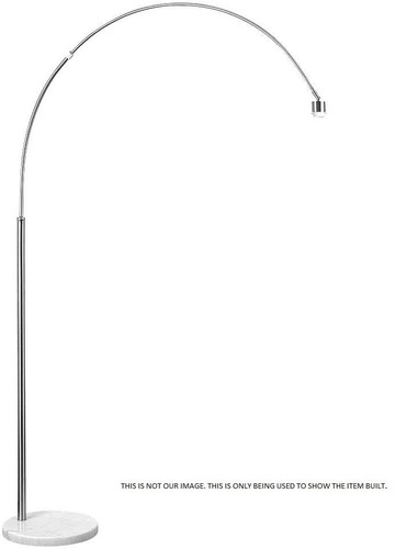 Large Modern Curva Style Brushed Chrome Floor Lamp - Picture 1 of 3