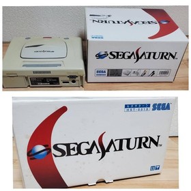 SEGA Saturn White Console HST-0014 Set w/ HORIPAD, Memory & 13 Games Japan