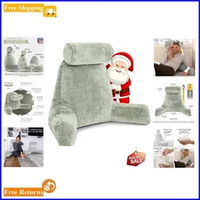 Ultimate XXL Bed Backrest Pillow - Ergonomic Memory Foam with Arms & Neck Roll