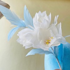 Elegant Feather Mount Flower Millinery Hat Fascinator Racing Decor Headwear