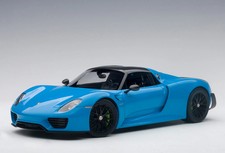 AUTOart 1:18 Porsche 918 Spyder Weissach Package (Riviera Blue) 77924