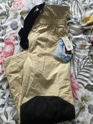 Tenson Size S snow power  Ski Salopettes Beige Black 