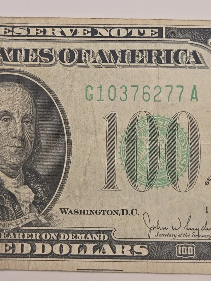1934C One Hundred $100 Dollar Federal Reserve Note G Chicago, IL - Image 4 of 4