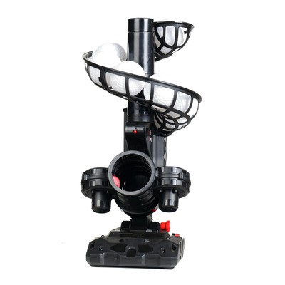 388BH Baseball Pitching Machine, 4 Adjustable Angles, 3 Pitch Angles, Power B...