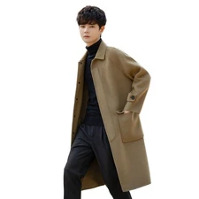 Men's Double-sided Wool Overcoat Mid-length Autumn/winter Thickened Windbreaker