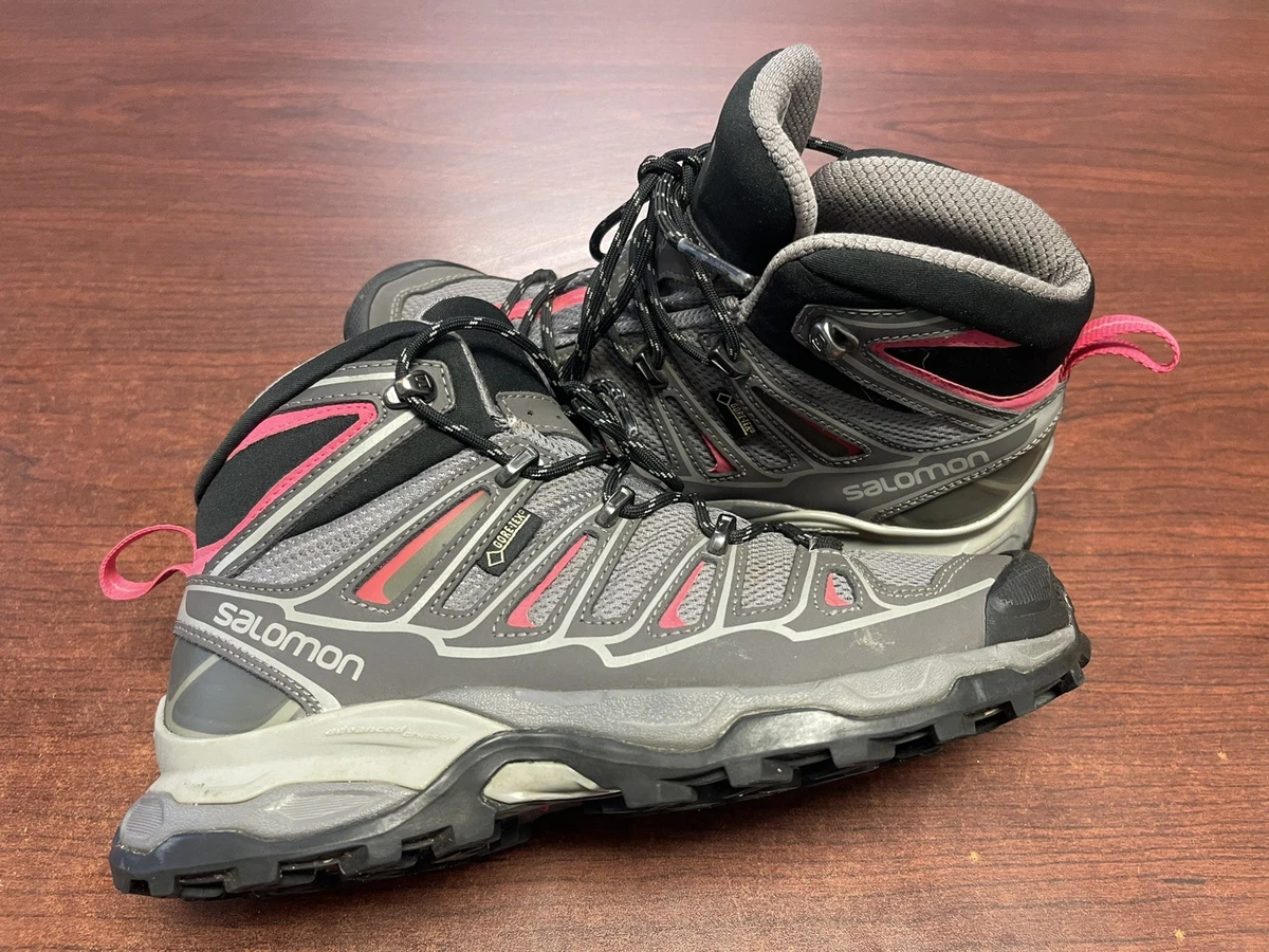 Salomon Hiking Boots Mens 6.5 Women\'s 7.5 Odyssey Good Gray Waterproof Gore-tex Salomon Gray Hiking Shoes & Boots for Women for sale | eBay main image 2