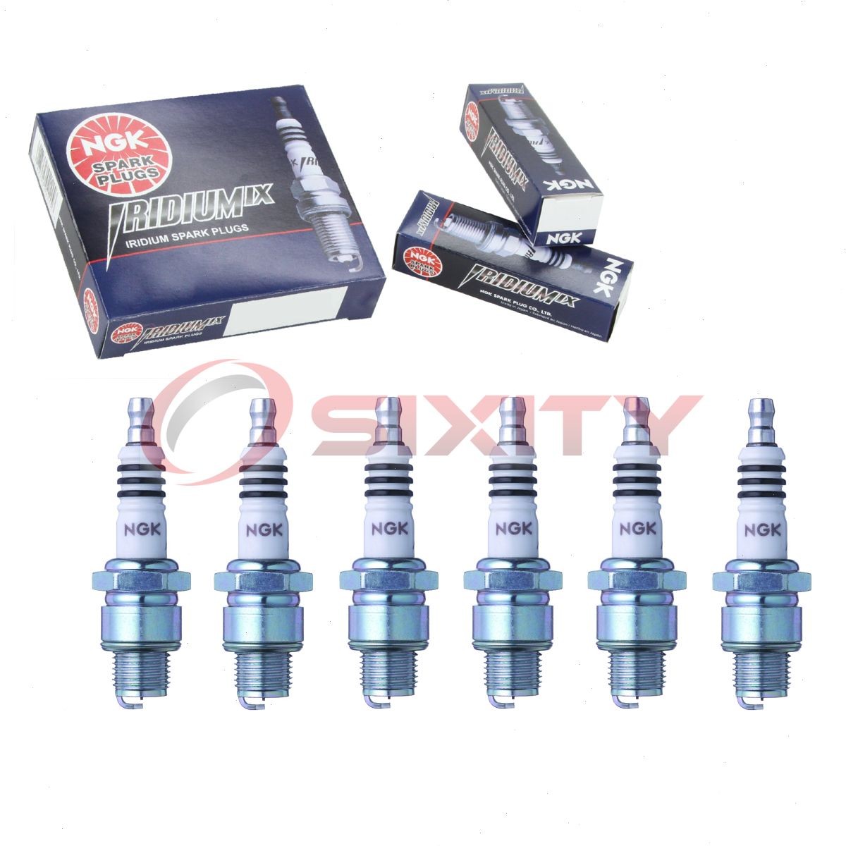 6 pcs NGK Iridium IX Spark Plugs for 1953-1957 Aston Martin DB2-4 3.0L L6 - rj