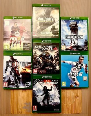 XBOX One Spiele BUNDLE GoW 4 Star Wars BF4 Tomb Raider CoD FIFA Restposten NEUWERTIG Xmas
