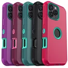 For iPhone 17 16e 15 14 Plus 13 12 11 Pro Max Case Heavy Duty Shockproof Cover