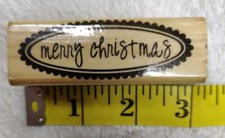   Recollections Rubber Stamp Merry Christmas Card Making Words Saying Holidays