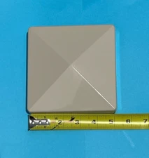 Pyramid Tan / Almond PVC Vinyl Post Caps Fence Post Caps Deck Flat Cap Horse Cap