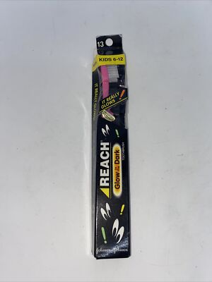 Vintage 1993 Johnson & Johnson Reach Wonder Grip Glow In The Dark Toothbrush