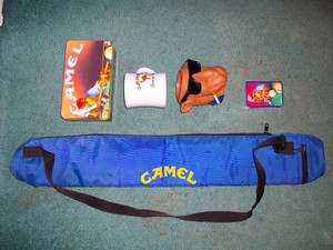 Joe Camel Can/Cue Stick Holder, Can Coozie, Playing Cards ...