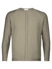 IceBreaker Real Fleece Merino Wool Hybrid Cardigan Jacket Dusky Green Medium M