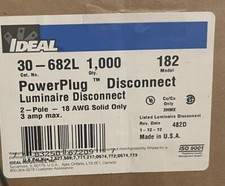 Power Plug Luminaire Disconnect | Ideal | 30-682L | New | Made in USA