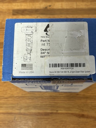 Rusco Spin-Down Filter Sedimentabscheider & Ventil 34-100-F USA - Bild 3 von 6
