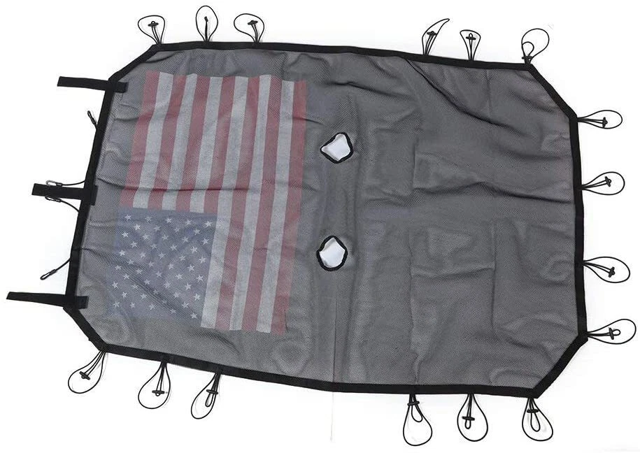 Durable Mesh Shade Top Cover UV Sun Protection for Jeep Wrangler JK 07-18 4Dr - Image 2 of 4
