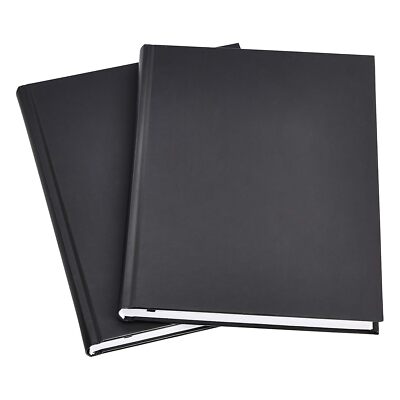 Amazon Basics Professional Journal, 10.5X7.5 inches, Black, 2-Pack 