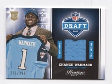 2013 Prestige Draft Round1 Chance Warmack Titans #10 Jersey Patch SN#/299 RC
