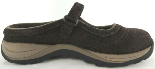 L.L. Bean Women's Mary Jane Shoes Size 7.5 M Brown Suede Slip On - Picture 3 of 11