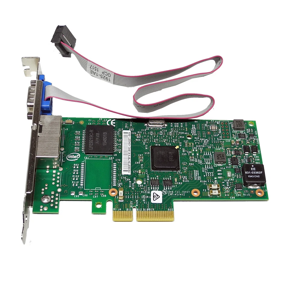 Intel I350-T2 Dual-Port Gigabit Ethernet + RS-232 Port PCIe x4 Server Adapter - Bild 2 von 3