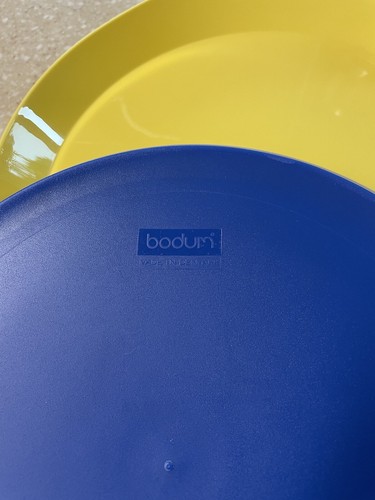 8 Bodum vintage Camping Picnic YELLOW BLUE Picnic Plates & wine glass cup Lot - Picture 17 of 17