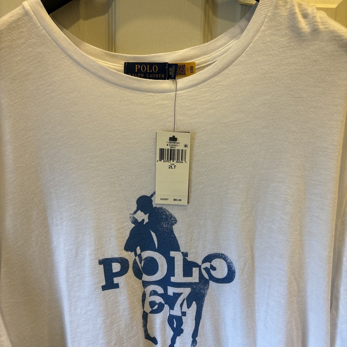 Polo Ralph Lauren Polo 67 Mens Size 2XLT Short Sleeve Tee Shirt