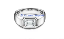 Natural white topaz Gemstone with 925 Sterling Silver Ring For Men's #C9909