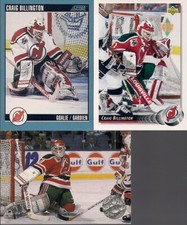 GOALIES Craig Billington 3 Card Lot Score Pro Set & UD