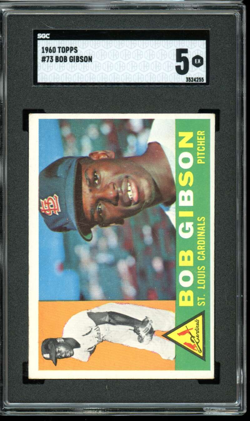 1960 Topps #73 Bob Gibson Cardinals SGC 5 EX