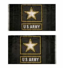 3X5 US Army Star Official Logo Double Sided 2ply Premium Flag Banner Grommets