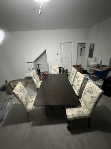 Cherry Wood 6 Seater Table ( With Extender & Chairs ) - Picture 2 of 3
