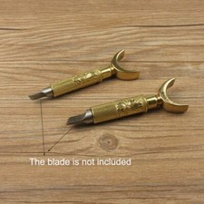 Metal Dual Bearing Swivel Carving Knife retro brass color Leather craft Tool