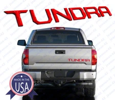 Red 3D Raised Tailgate Insert Letters for 2014-2020 Toyota Tundra Double Layer