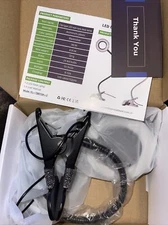 Woputne Desk Clip on Lamp for Reading Home Office, 10 Dimmable Black 