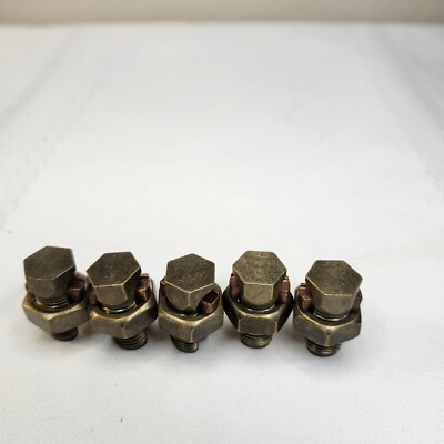 Copper Brass Split Connectors S-4 Cu 16-4 Sol Lot 0f 5