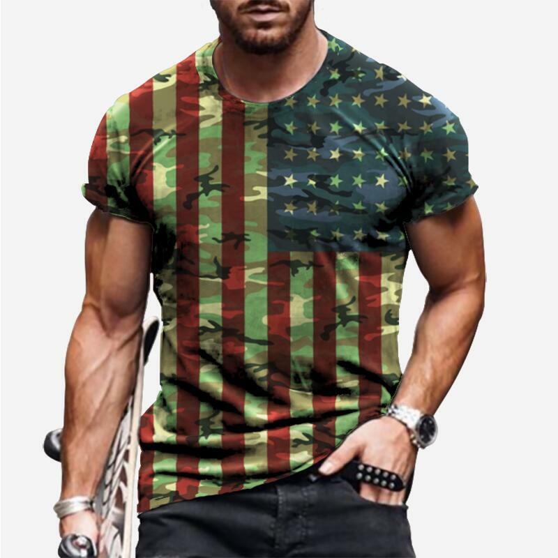 T-Shirt Men‘ssashion Graphic Short Sleeve B Fitness Casual Vintage Soft T Shirt