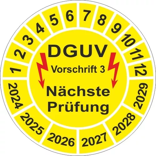 UVV Prüfplaketten Geprüft nach DGUV V3 Nächste Prüfung 5065c 2024 - 2029 - Bild 1 von 1