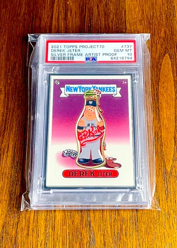 Derek Jeter 2021 Topps Project70 #737⚾⚾⚾PSA 10⚾⚾Silver Frame Artist Proof HN#/51